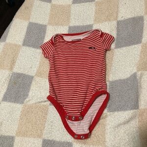 Puma Red and White Striped Kids Bodysuit